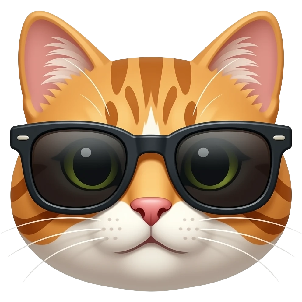 Cat wearing sunglasses emoji