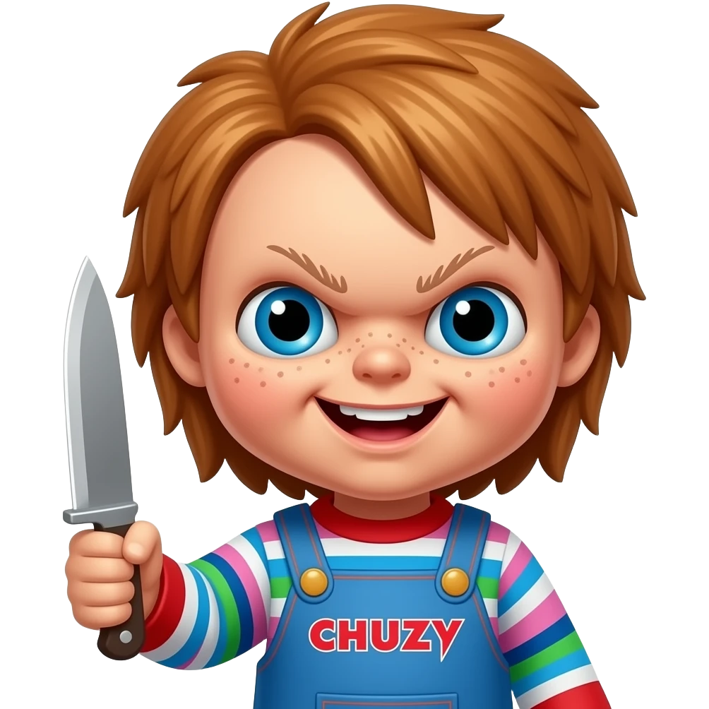 chucky with knife emoji