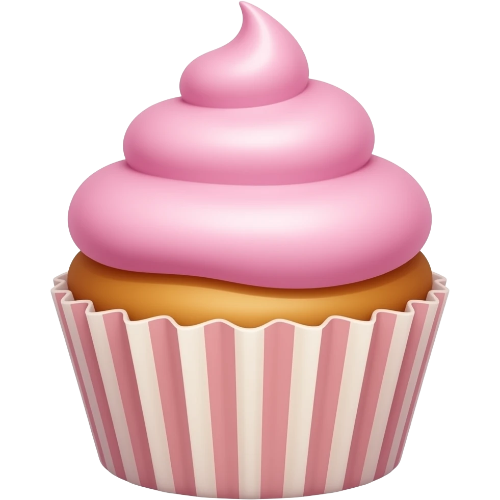 Cupcake with pink icing emoji