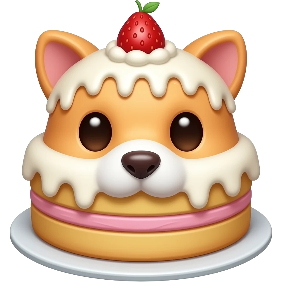 Face covered in cake emoji