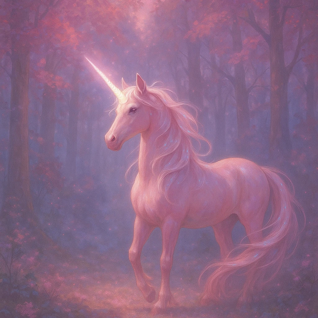 A beautiful pinkish unicorn emoji
