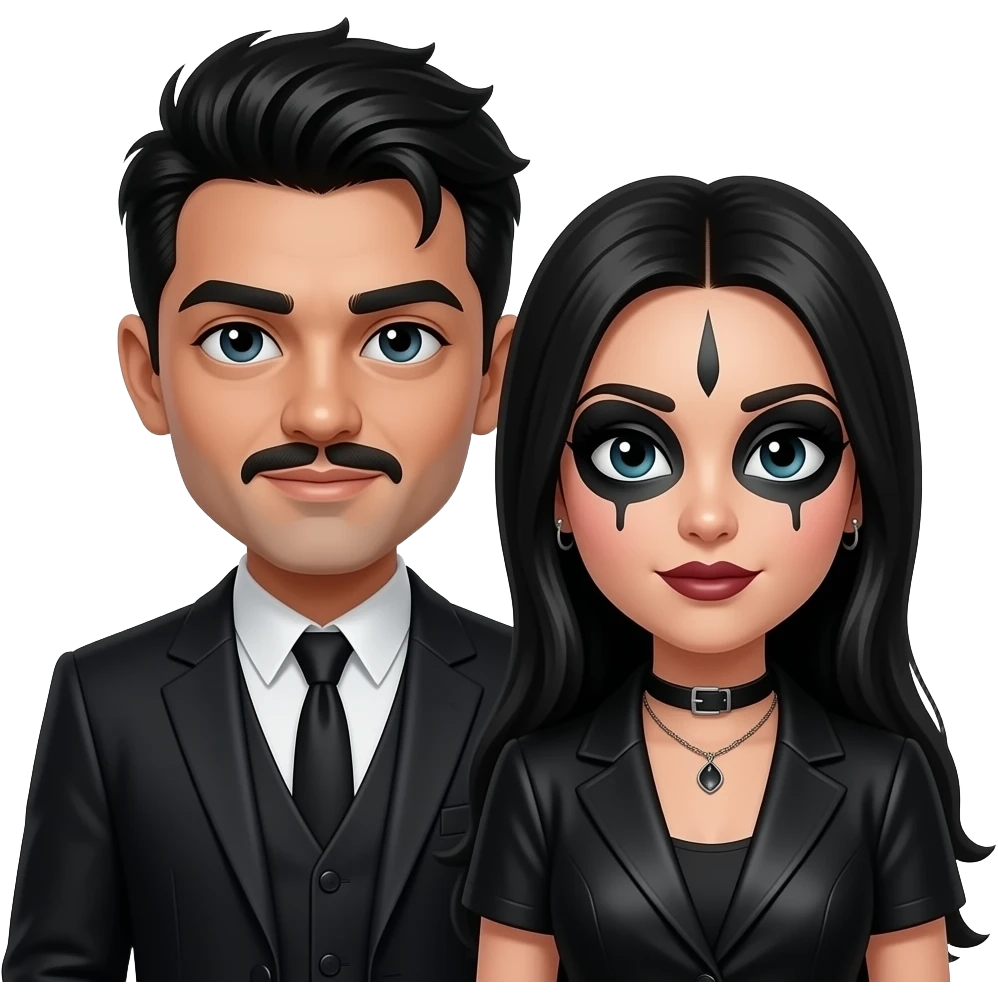Goth couple mexican emoji