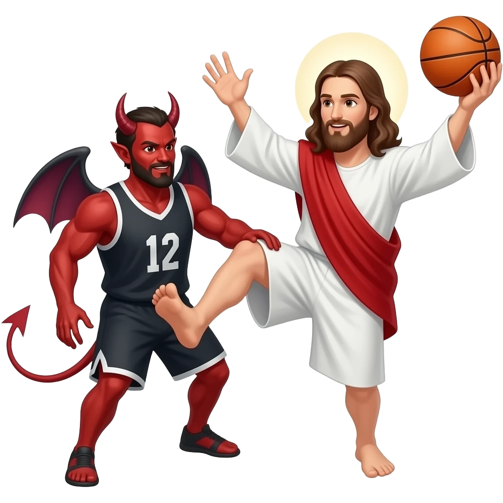 jesus anklebreaker basketball satan emoji
