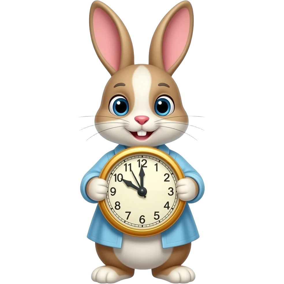 Saat tutan tavşan emoji