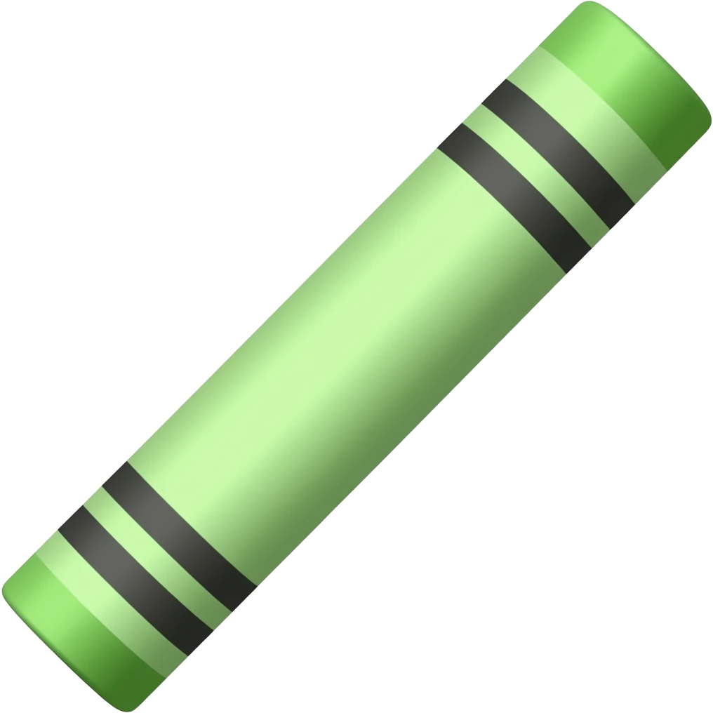 Green pastel crayon emoji