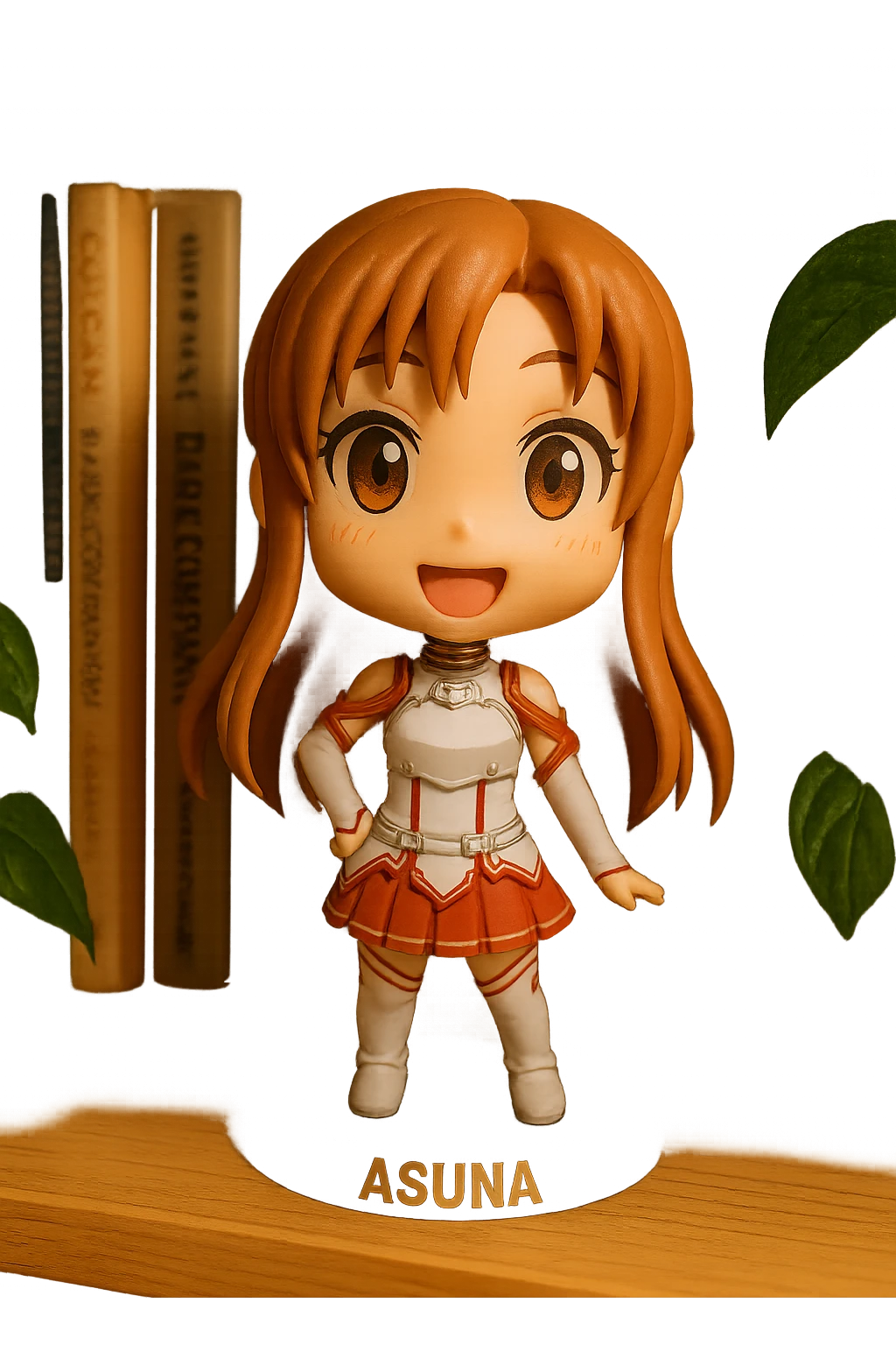 Sticker of Asuna from Sword Art Online in bobblehead style with a fun expression, inspired by the reference image. emoji