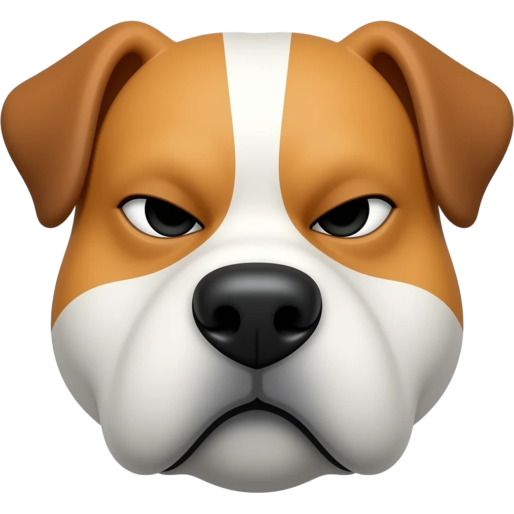big dog head, looking smug emoji