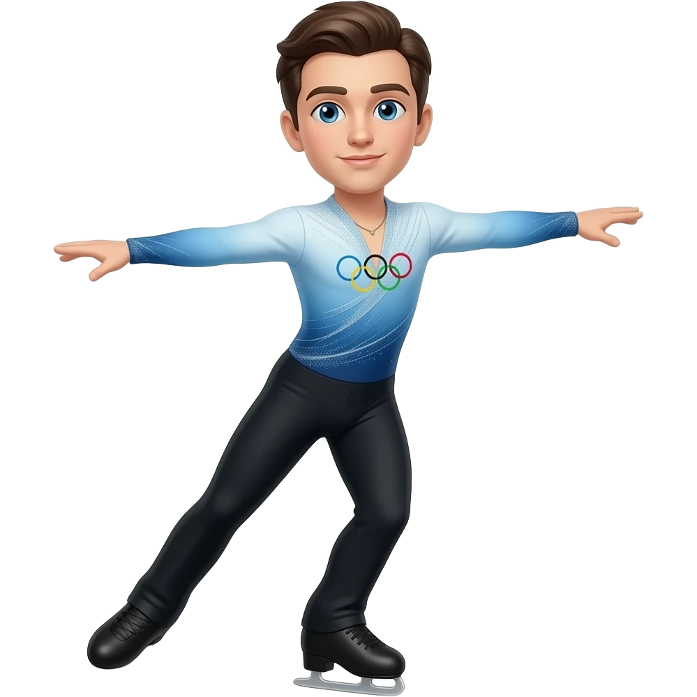 male olympic figure skater full-length emoji