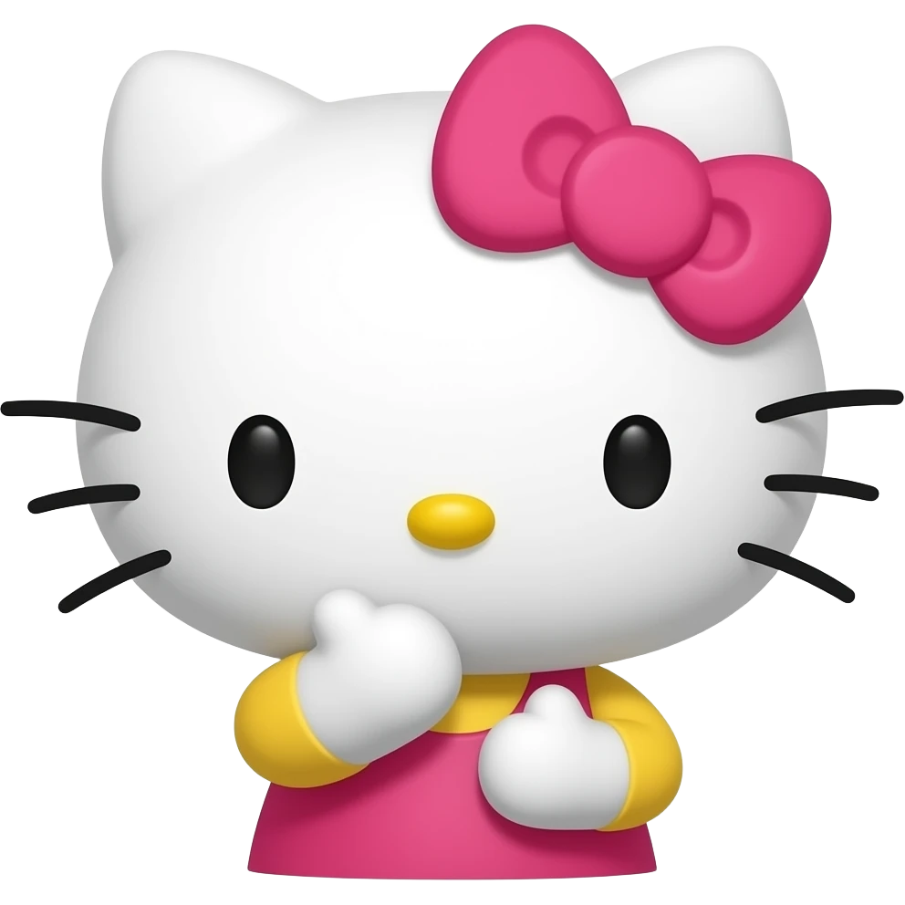 hello kitty tirando un beso emoji