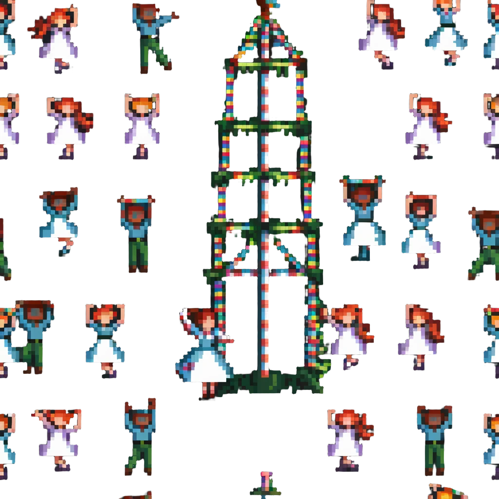 maypole with dancers emoji