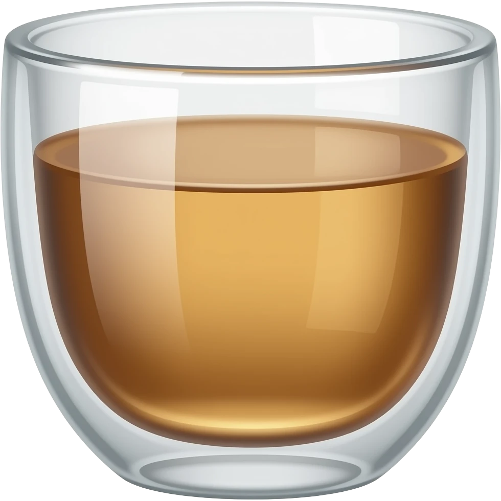una coppa semplice di bronzo di vetro (in stile liquid glass a colori) emoji