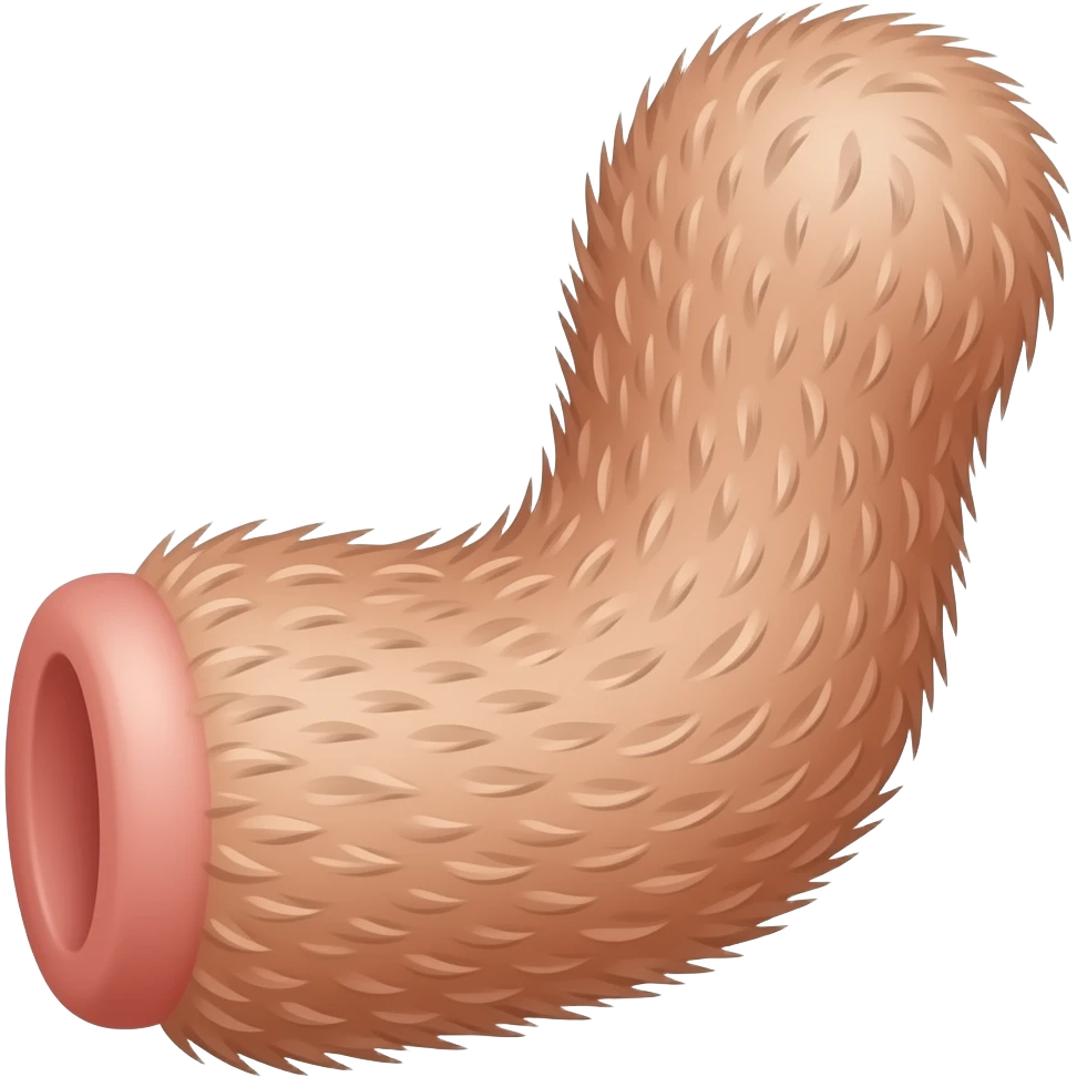 Hairy penis emoji