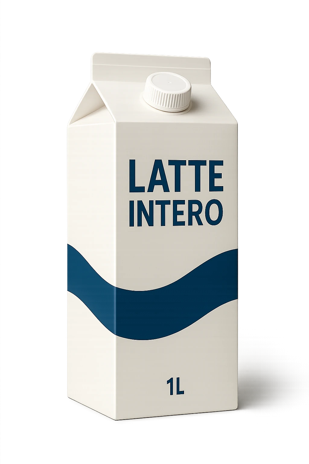 scatola di latte realistica CON LA SCRITTA "LATTE INTERO" IN ITALIANO, iperrealistico 4k emoji