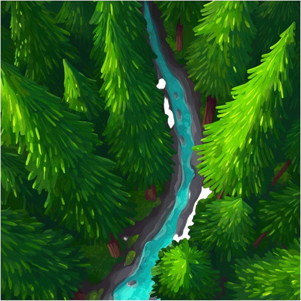 a top view of forest emoji