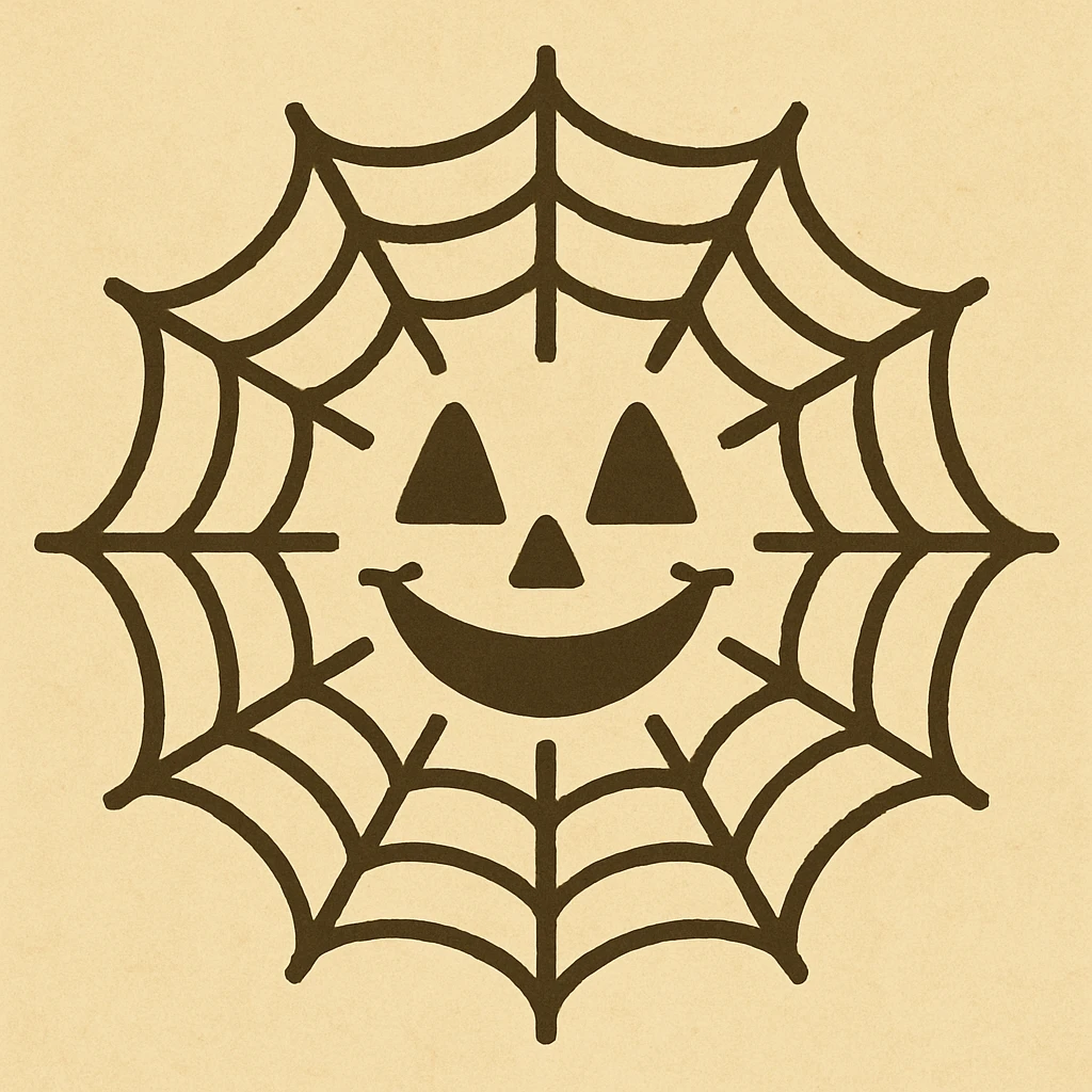 Create images of happy retro cob web. Use this image for inspiration. emoji