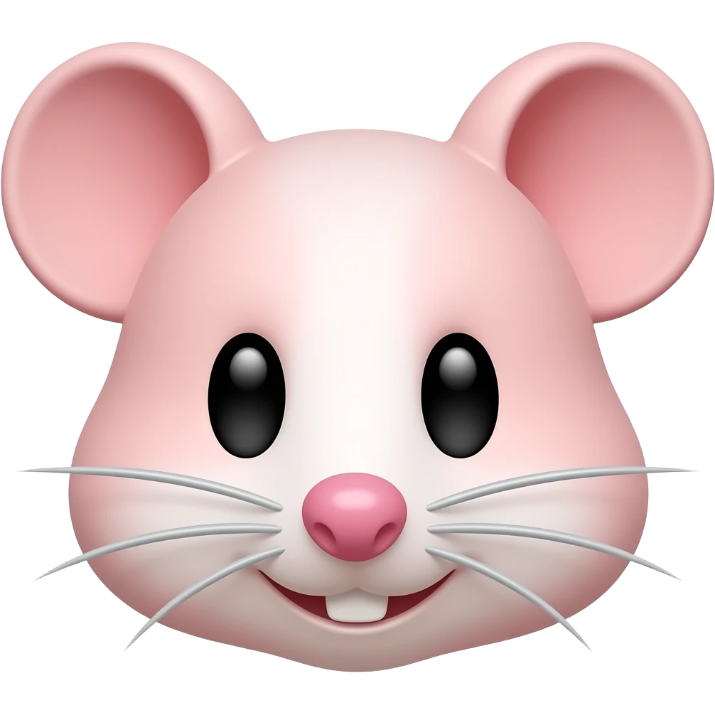 light pink baby mouse face emoji