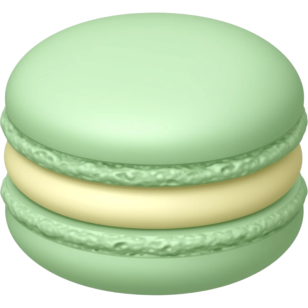 pastel green macaron emoji