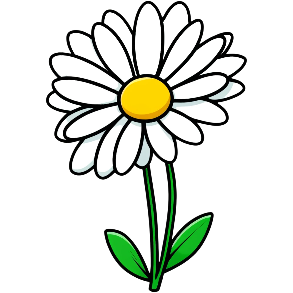 single daisy flower emoji