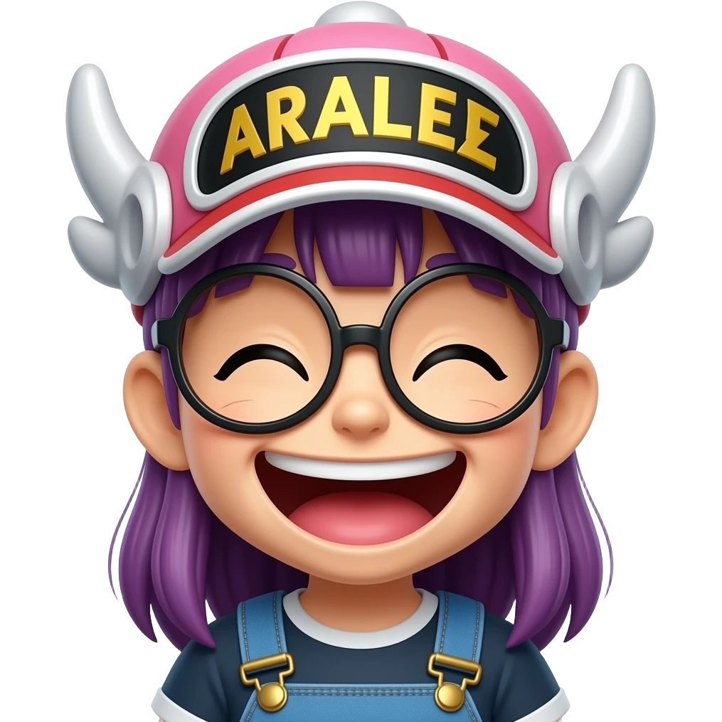 Arale riedose a carcajadas emoji