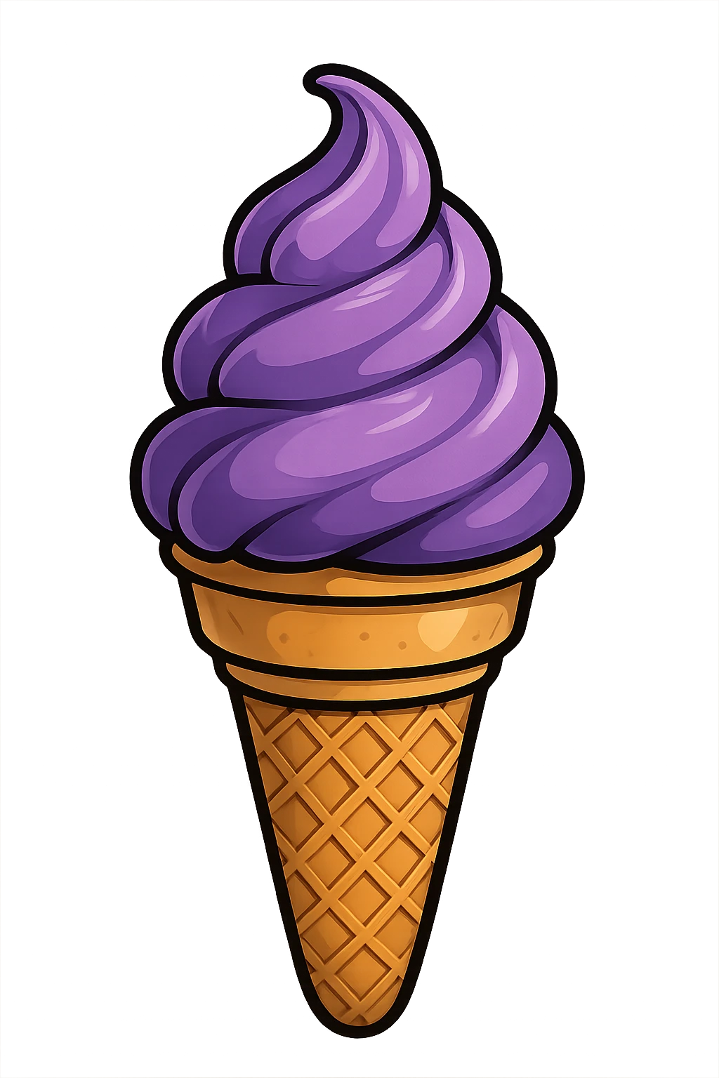 purple ice cream cone emoji