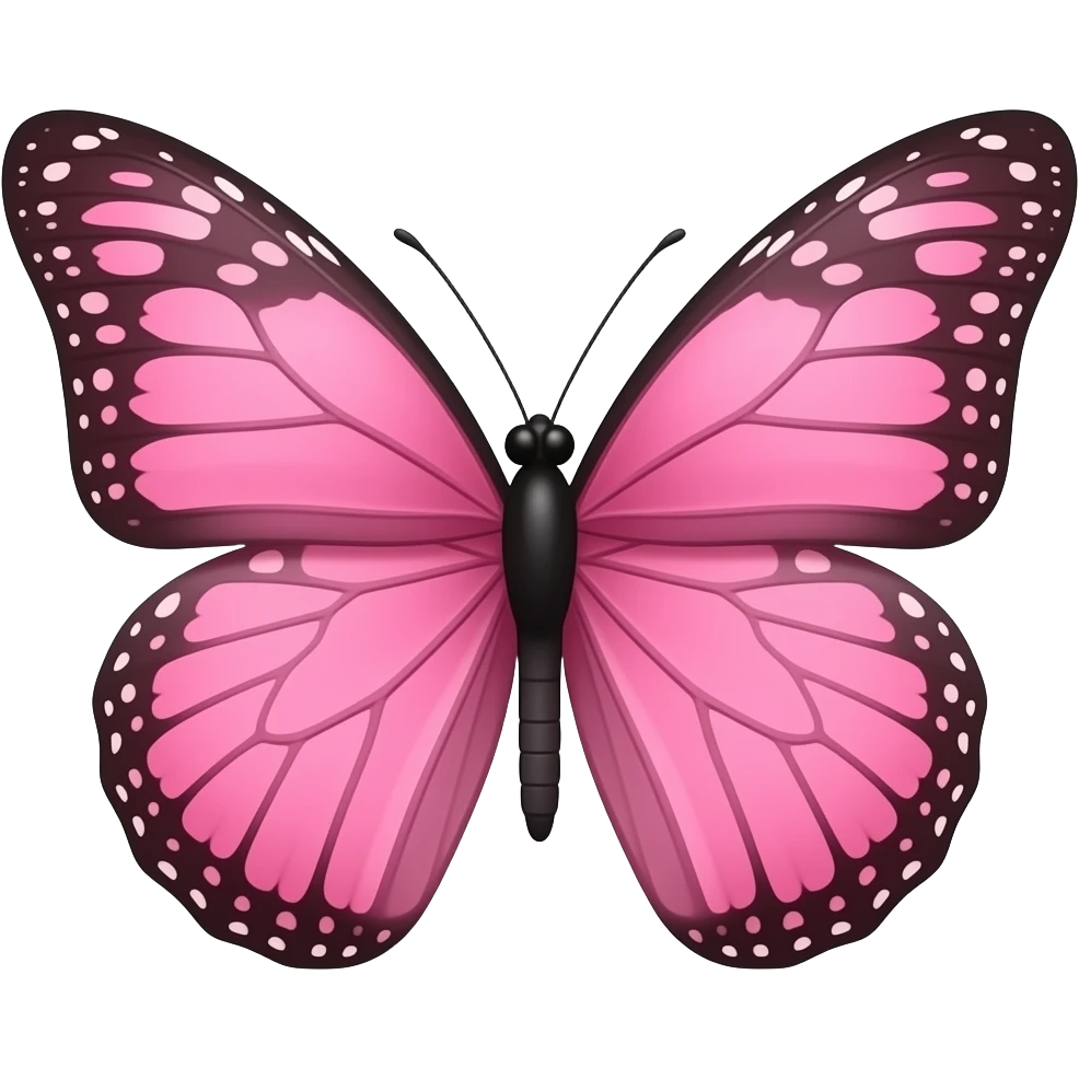 Pink butterfly emoji