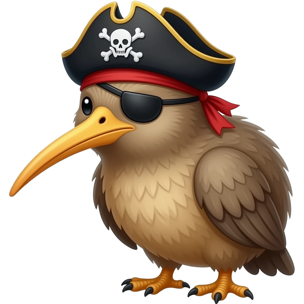 Scary Kiwi Pirate emoji