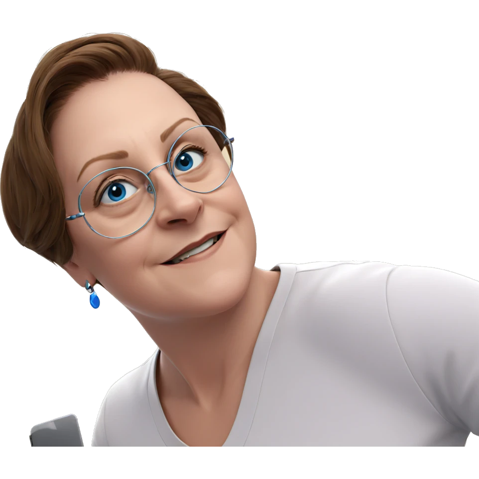 smiling girl with blue eyes emoji