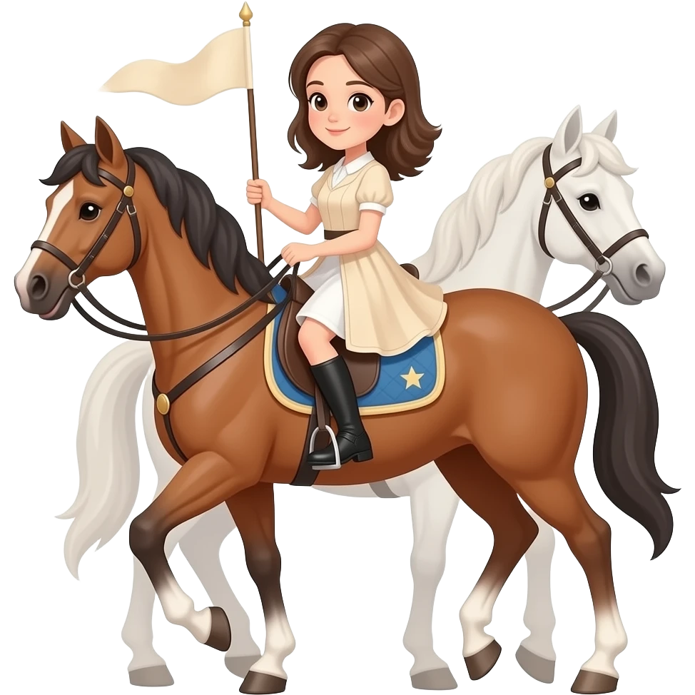 Chica en cabalgata emoji