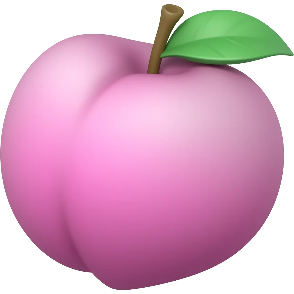 Make the fruit peach into a lavender purple color. emoji