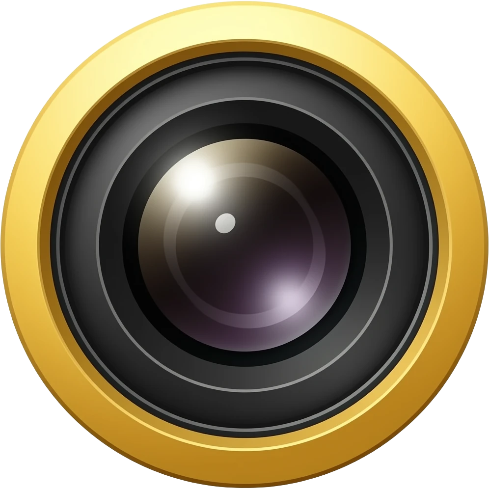 Yellow camera lens emoji