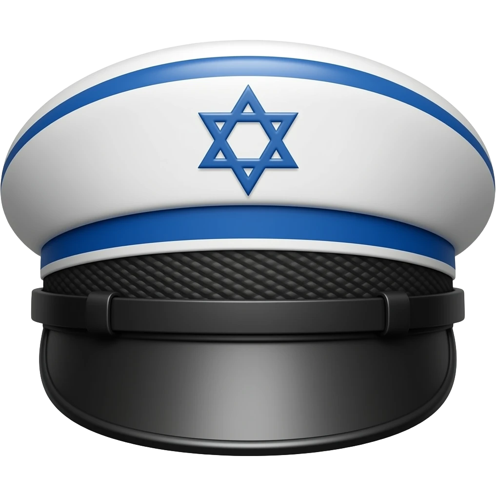flat Israeli Kepi hat emoji