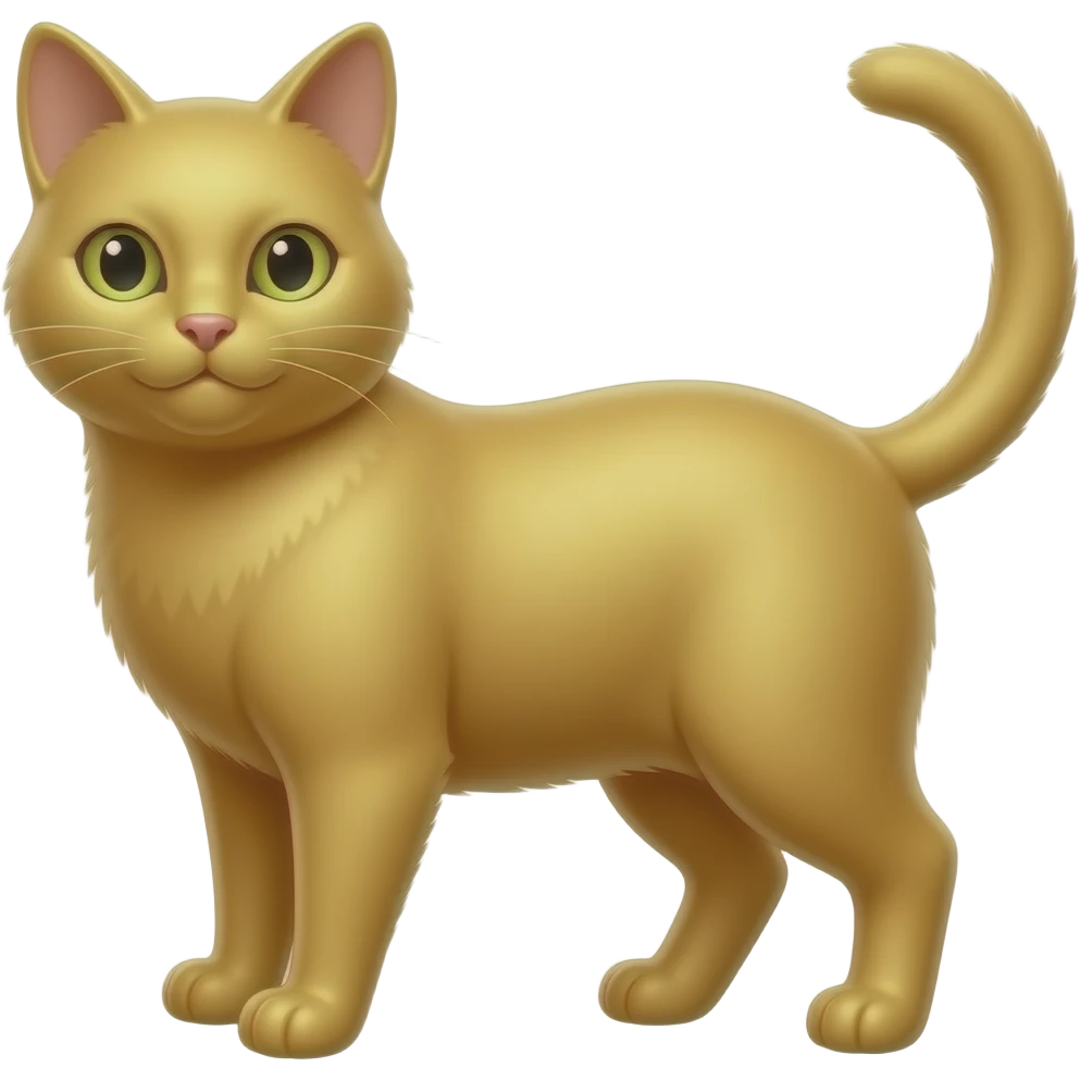 Gato en dorado emoji