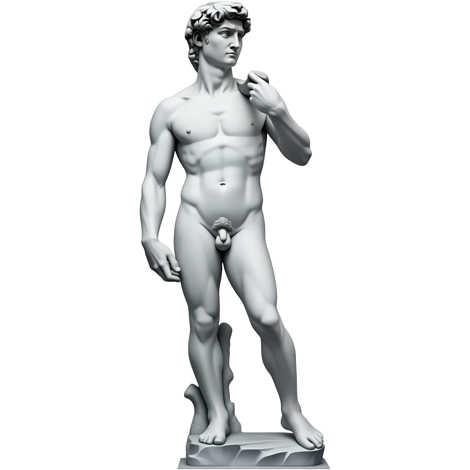 Emoji del david di michelangelo statua intera emoji