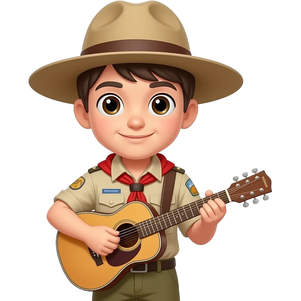 pfadfinder mit wandergitarre emoji