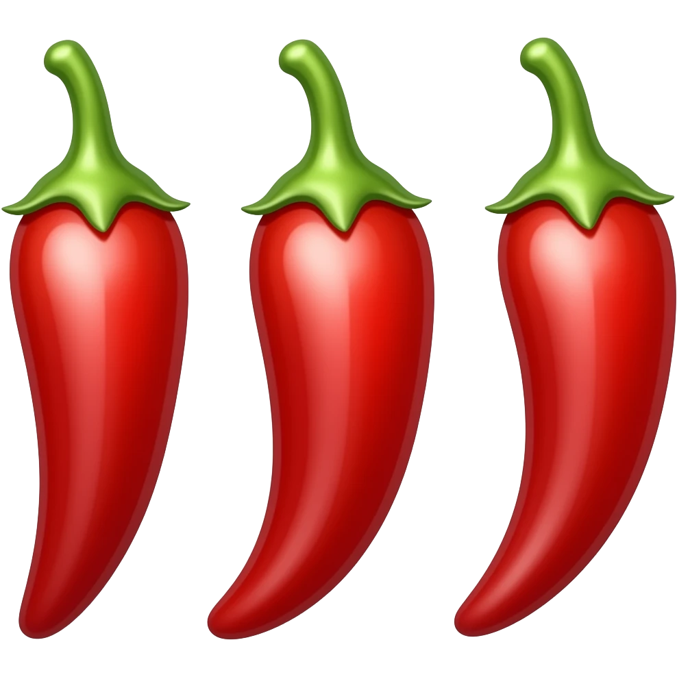 3 spicy peppers emoji
