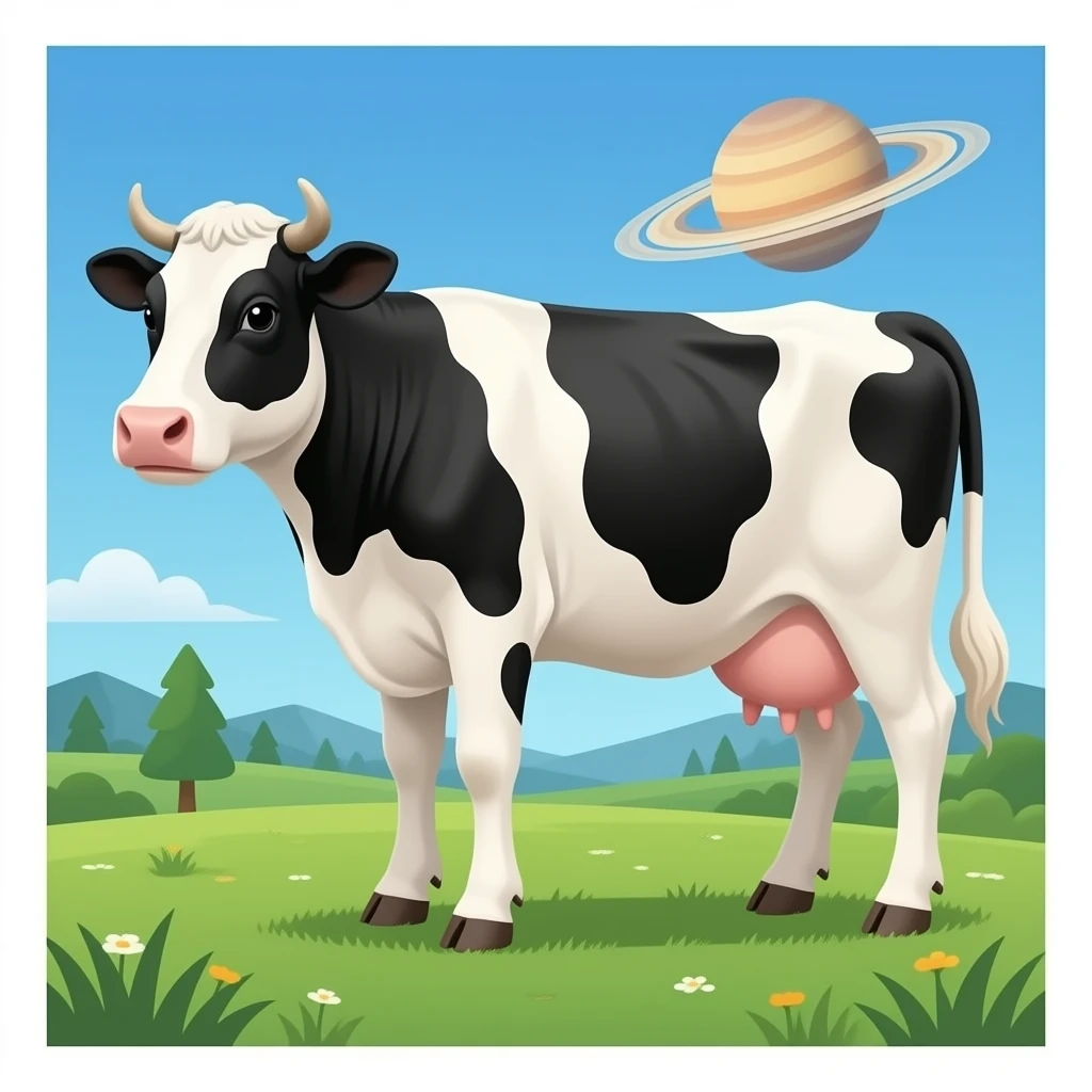 cow + saturn emoji