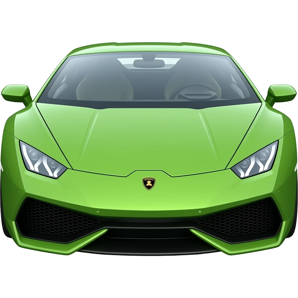 Lamborghini car green colour emoji