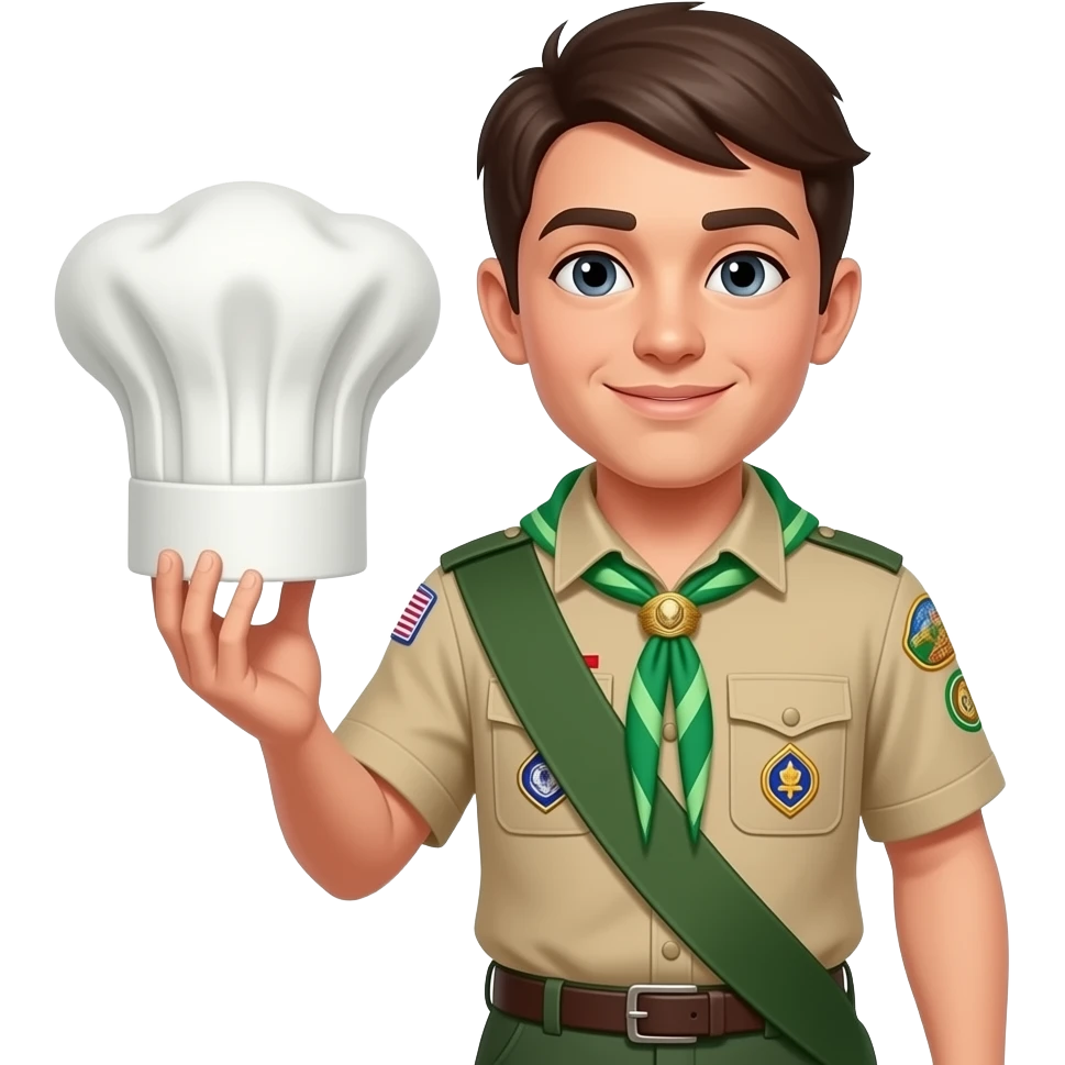 a scout with a chef hat emoji