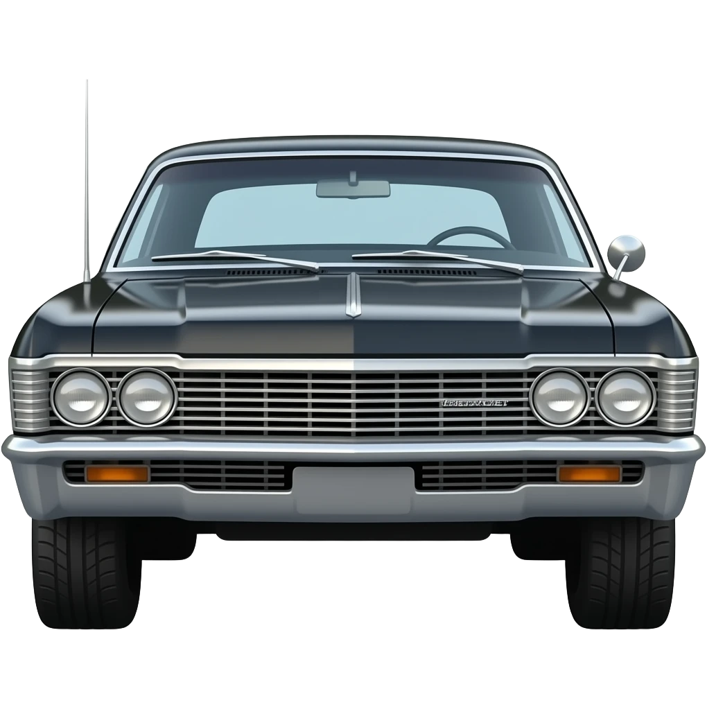 Siyah Chevrolet impla 1967 emoji