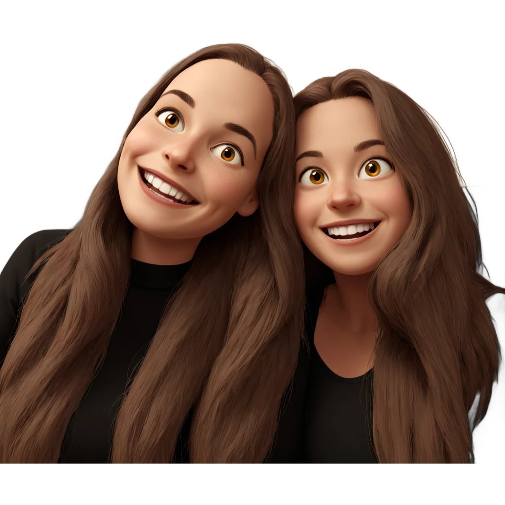 smiling girls in horror theme emoji