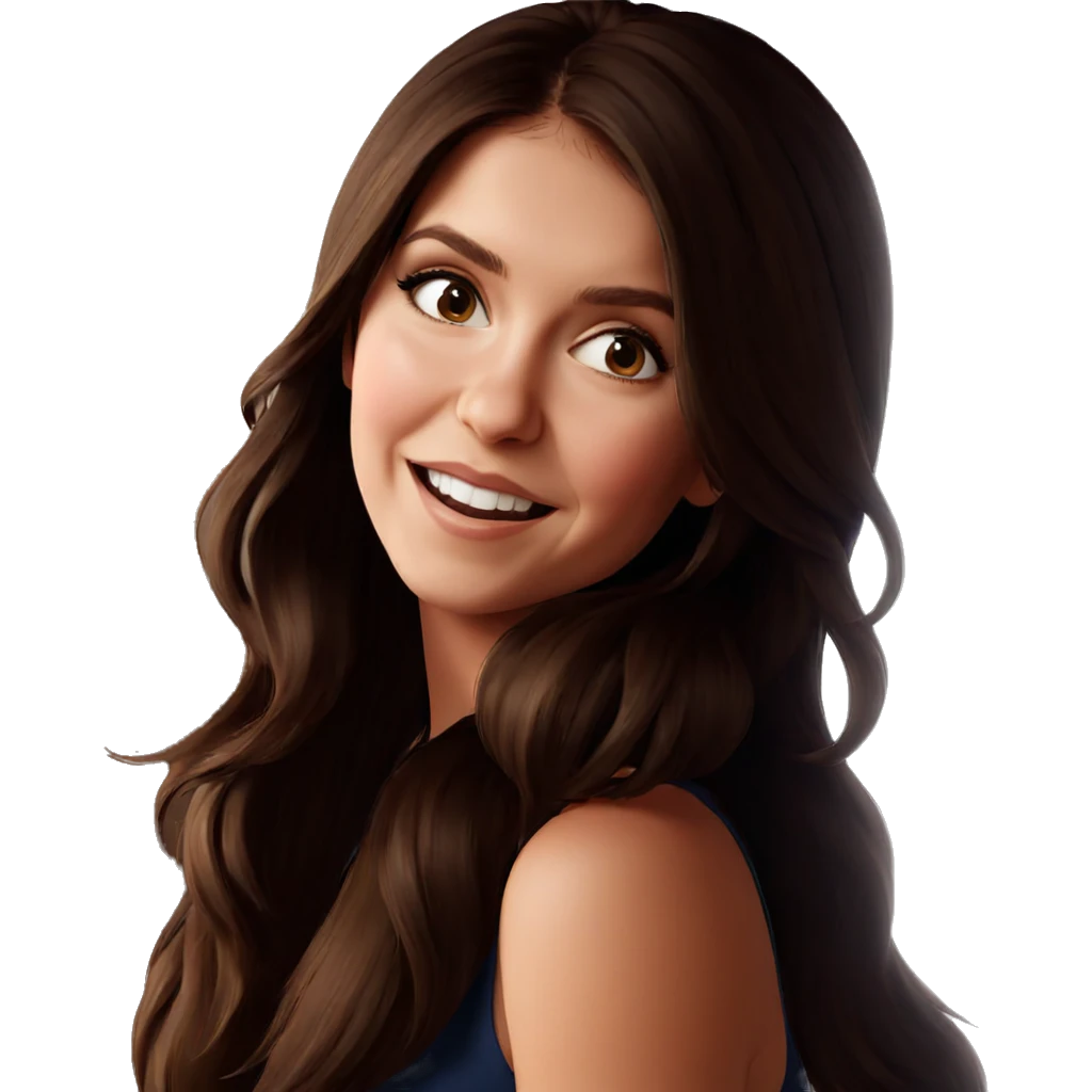 smiling girl with brown hair emoji