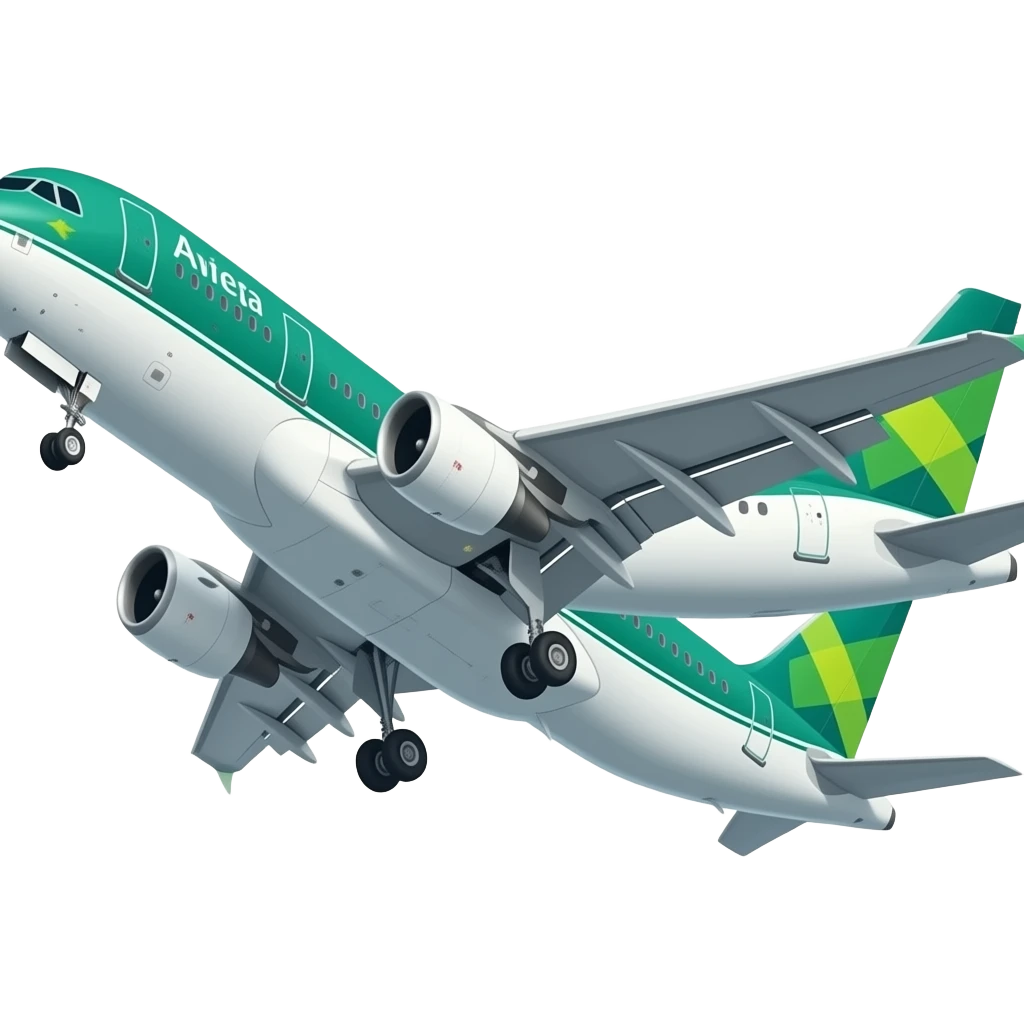 Avianca A330 in the sky green emoji