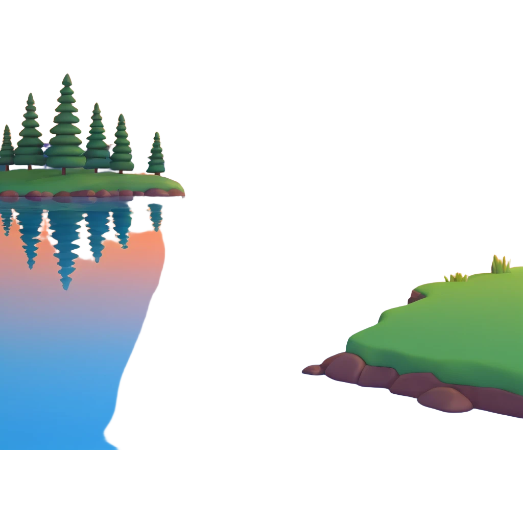 lakeside sunset horizon blue emoji