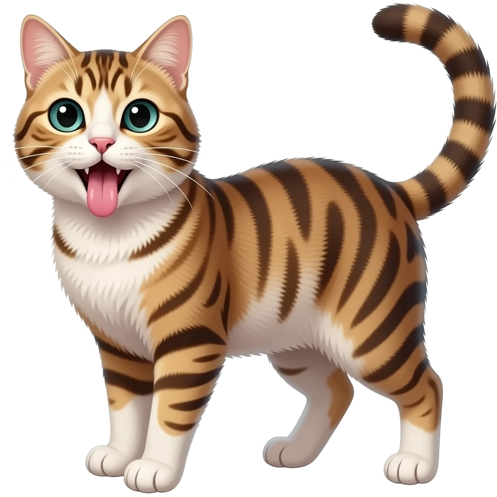 Μία γάτα που βγάζει τη γλώσα της sexy emoji