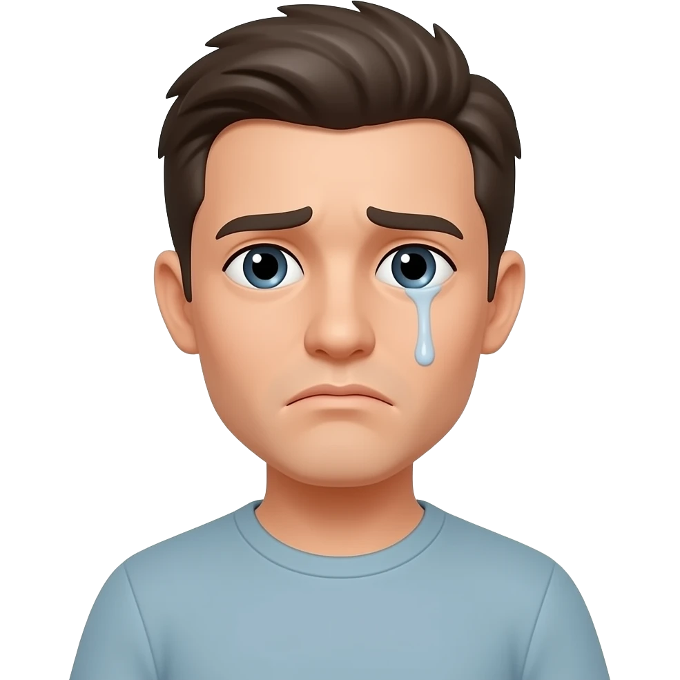 Cara blanco triste emoji