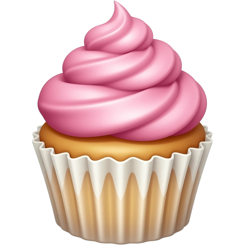 Cupcake with pink icing emoji