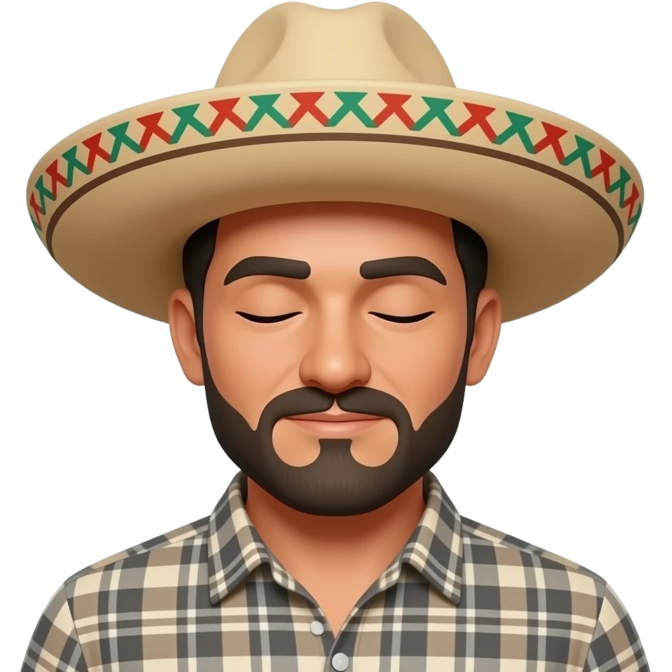 Sleepy mexican man emoji face emoji