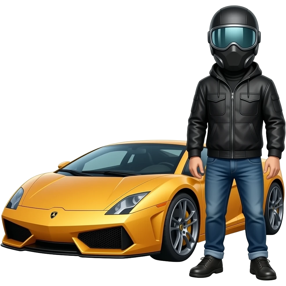 robber with ski mask and hellcat emoji