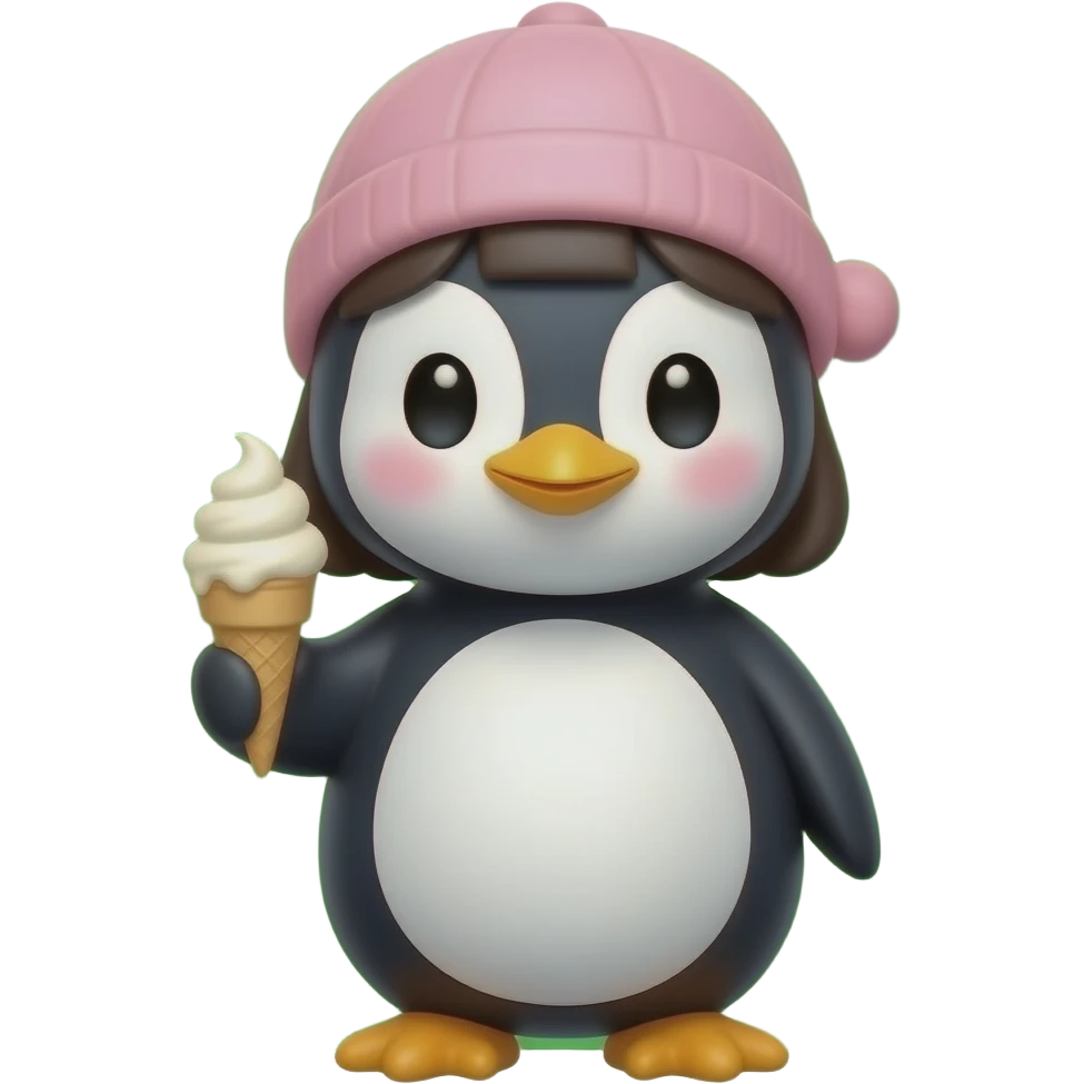 A imagem mostra um vídeo no YouTube Shorts que apresenta um personagem estilo "garota-pinguim" fofo, associado ao meme "GuGuGaGa ice cream".     O vídeo utiliza o efeito "Tela verde" para colocar o personagem em um cenário [OCR]. O canal criador é "@jarwopeper" e emoji
