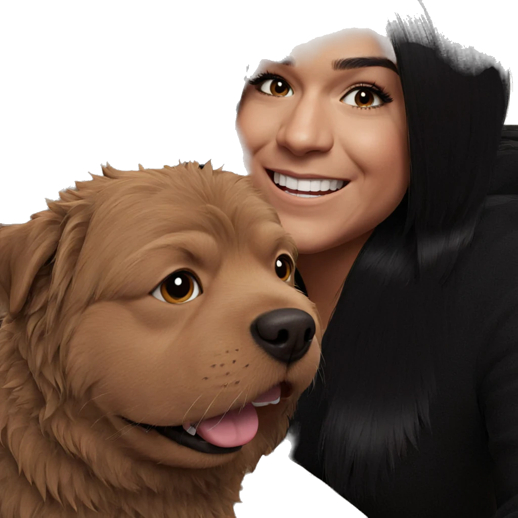 dog smiles at viewer emoji